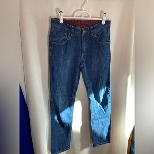 Johnnie b Jeans Straight Jeans Mid Rise Medium Wash Size 28R